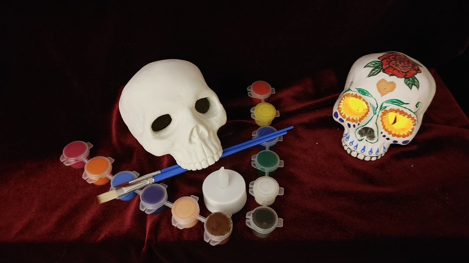 DIY half skull 