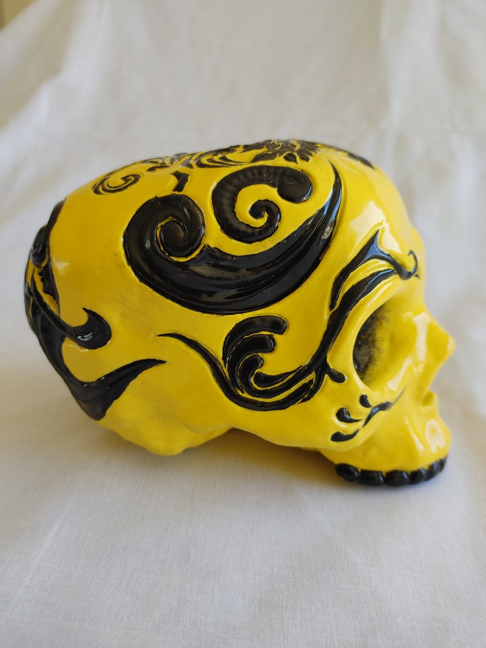 argiope aurantia skull sculpture R side